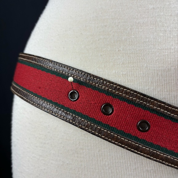 Vintage Gucci canvas and leather belt - Picture 3 of 10